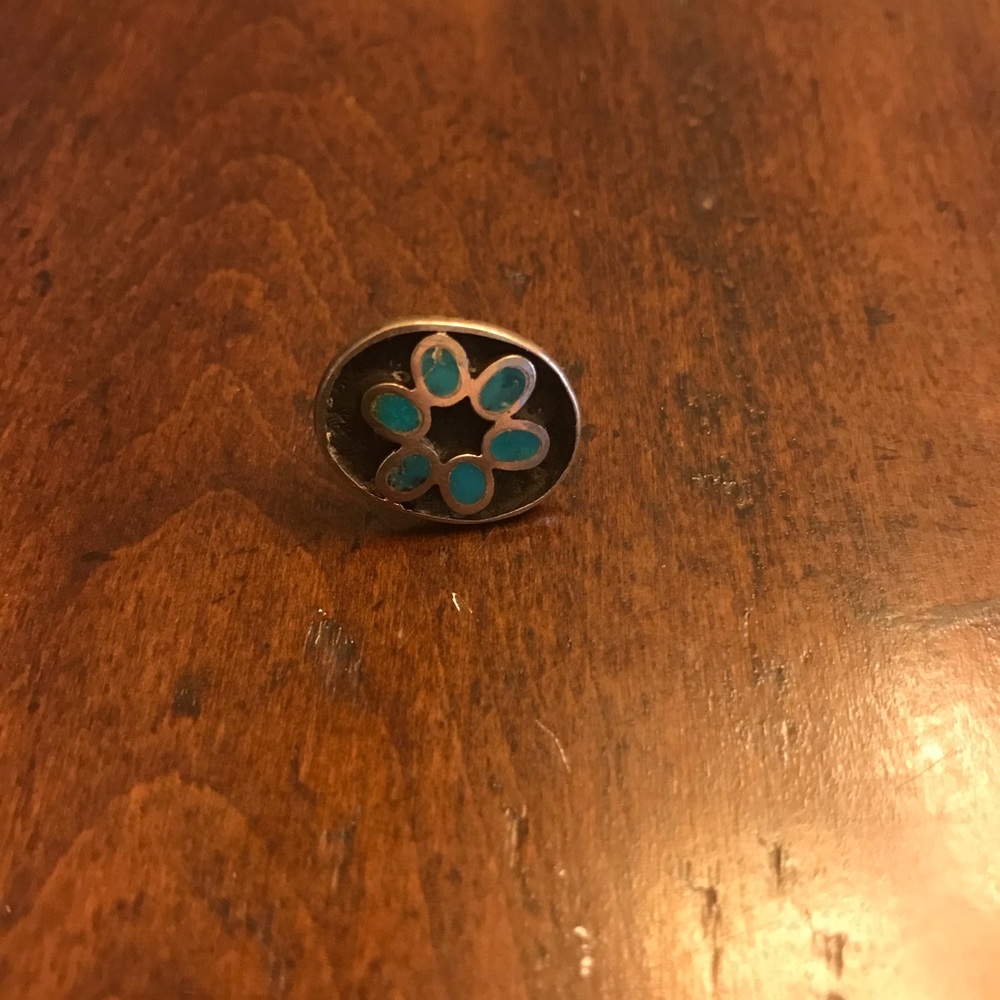 Antique Zuni Turquoise Pin